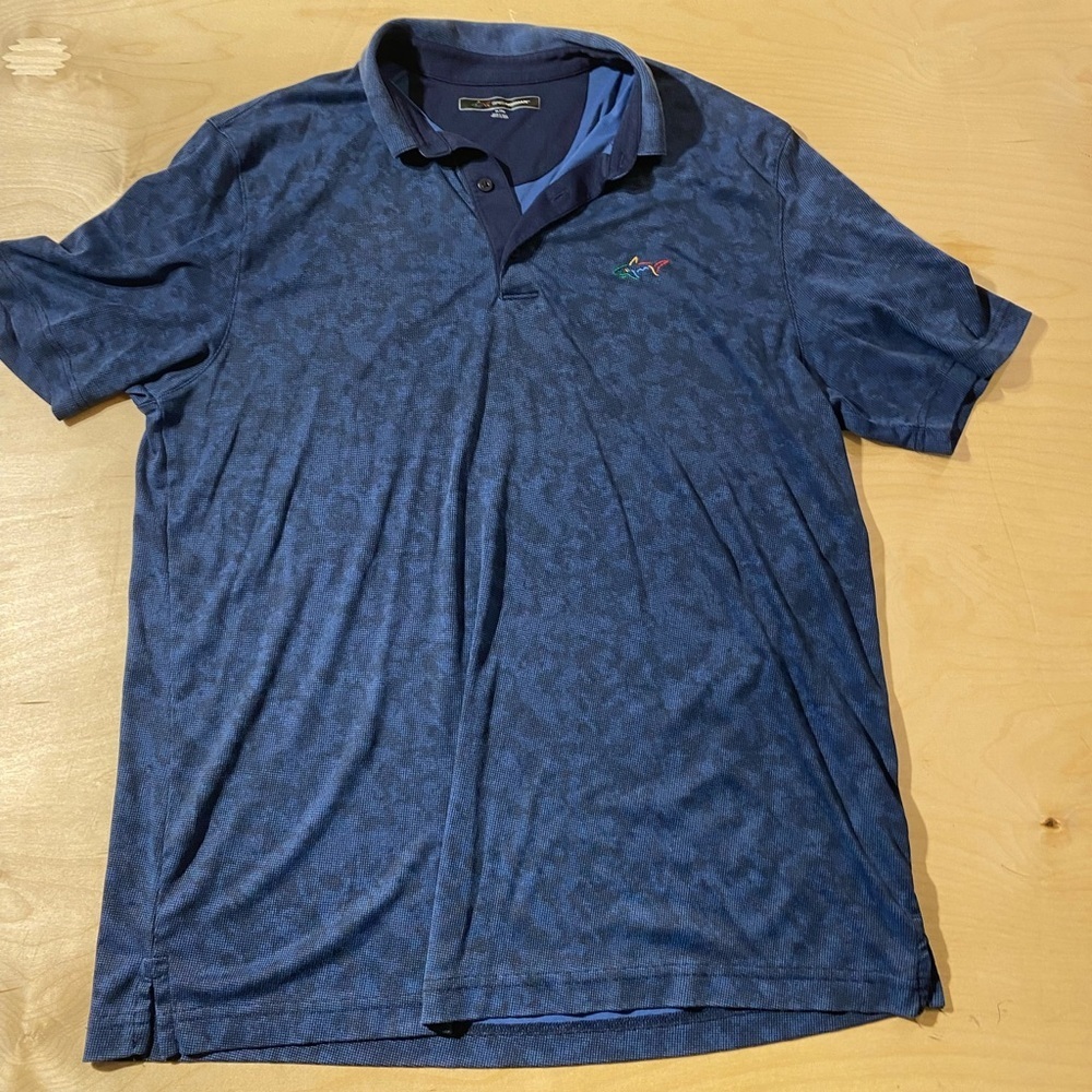 Greg Norman Men's Blue Polo Shirt XL (GW)